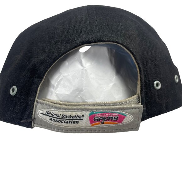 San Antonio Spurs NBA Reebok Hat One Size Adjustable Velcro Strap Black & Gray - Picture 3 of 10